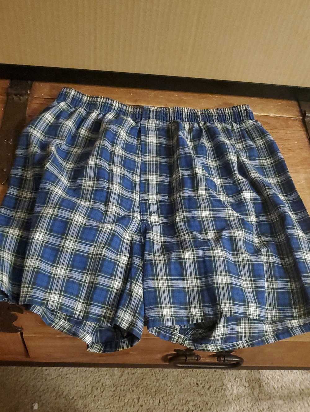 Blue Plaid Kids Boxer Shorts